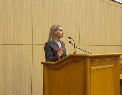 Про створення, розвиток і виклики для ВАКС розповіла студентам- юристам КНУ ім. Шевченка Голова суду Віра Михайленко